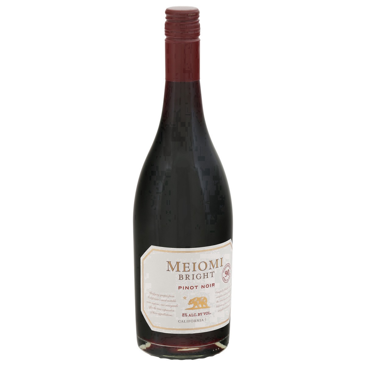 slide 25 of 27, Meiomi Bright California Pinot Noir Lower-Alcohol Red Wine, 750ml Bottle, 750 ml