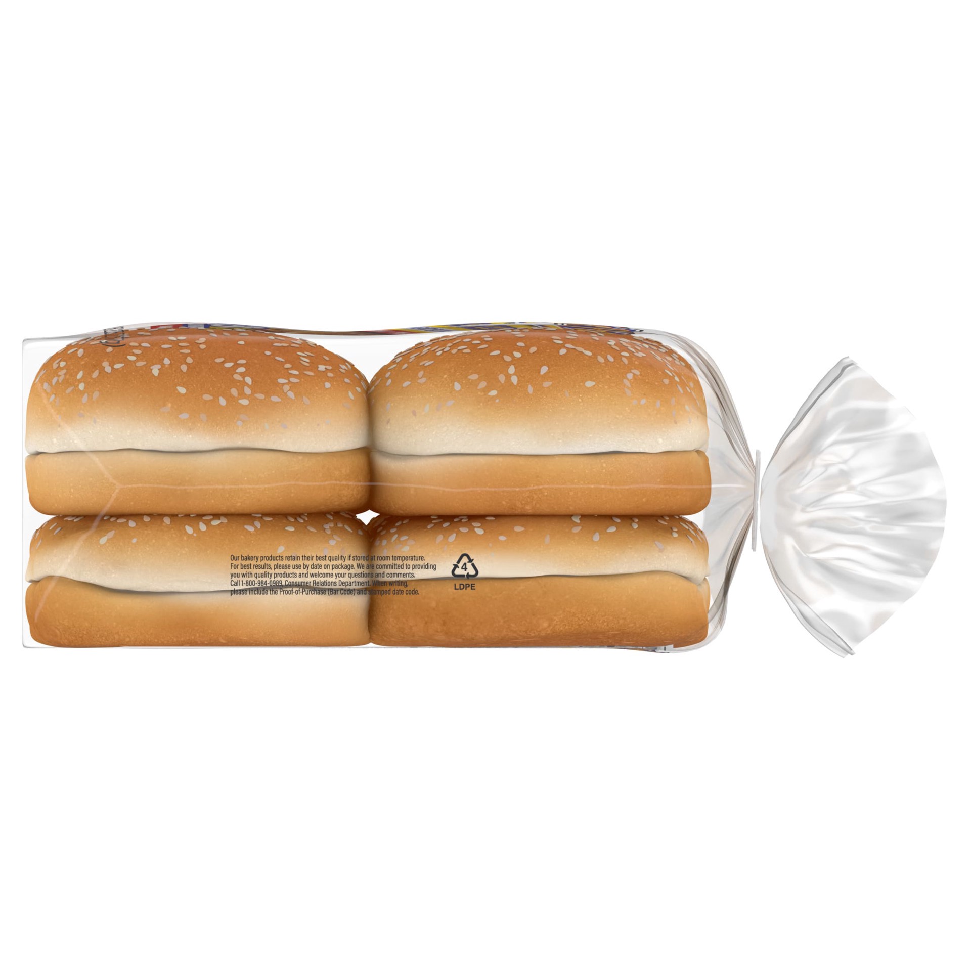 slide 7 of 7, Ball Park Jumbo Seeded Burger Buns, 8 count, 18.25 oz, 8 ct