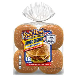 Ball Park Jumbo Seeded Burger Buns, 8 count, 18.25 oz