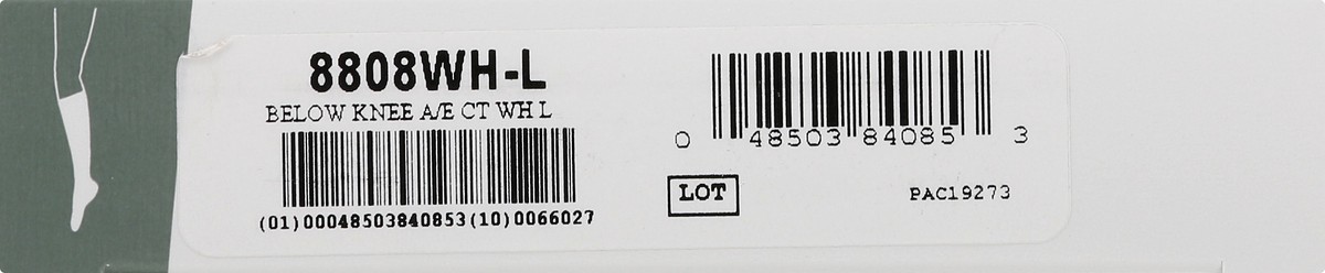 slide 3 of 10, TRUFORM Large White Anti-Embolism Below Knee Stockings 1 ea, 1 ct