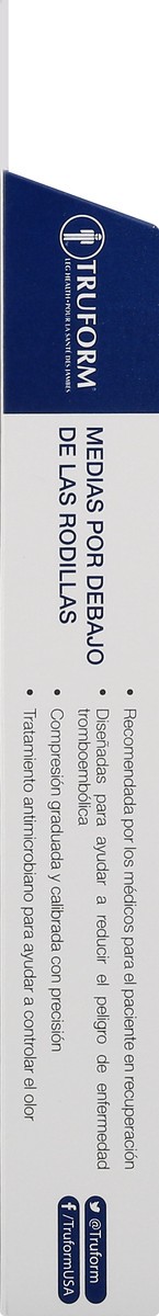 slide 10 of 10, TRUFORM Large White Anti-Embolism Below Knee Stockings 1 ea, 1 ct