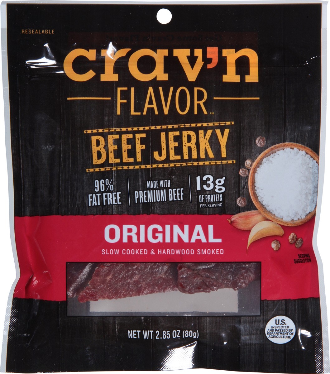 slide 10 of 13, Crav'n Flavor Original Beef Jerky - 2.85 oz, 2.85 oz