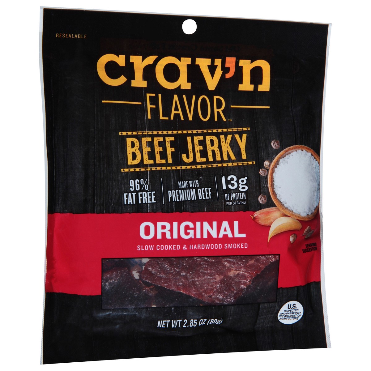 slide 9 of 13, Crav'n Flavor Original Beef Jerky - 2.85 oz, 2.85 oz