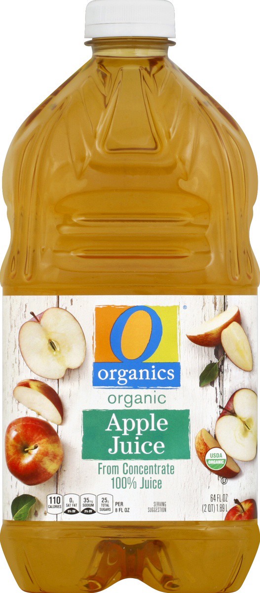 slide 2 of 4, O Organics 100% Juice Organic Apple, 64 fl oz