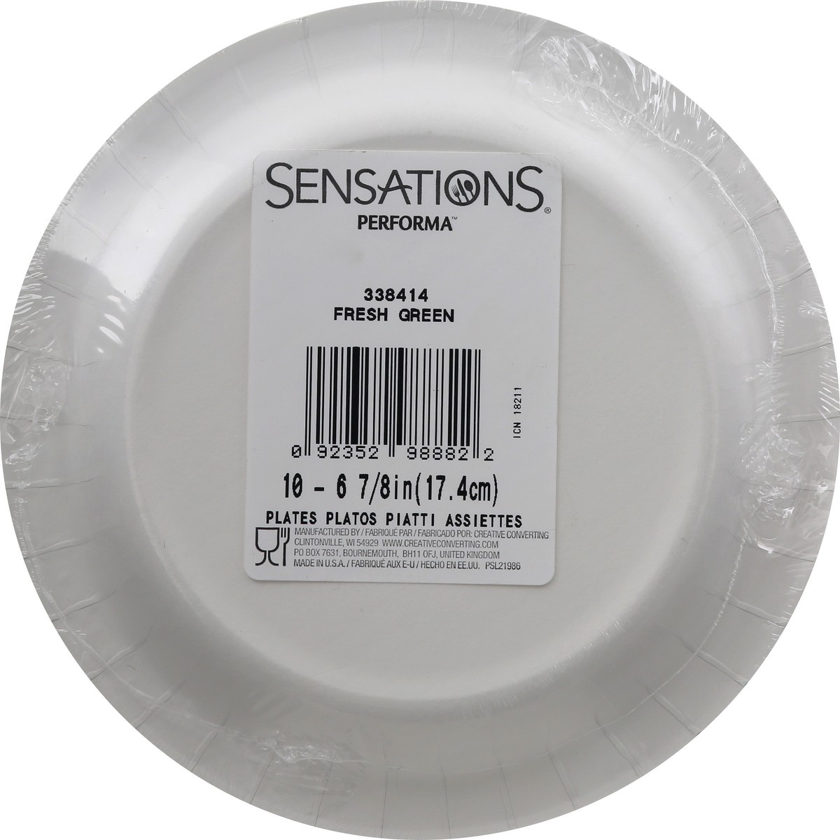 slide 6 of 6, Sensations Performa Lunch Plates - Fresh Green, 10 ct; 7 in