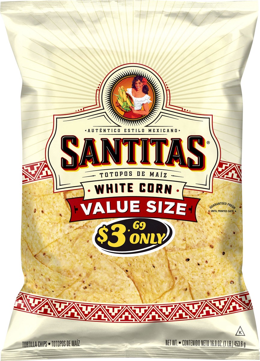 slide 3 of 4, Santitas Tortilla Chips, 16 oz