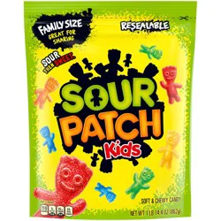 SOUR PATCH KIDS Original Soft & Chewy Candy, Family Size, 1.9 lb Bag