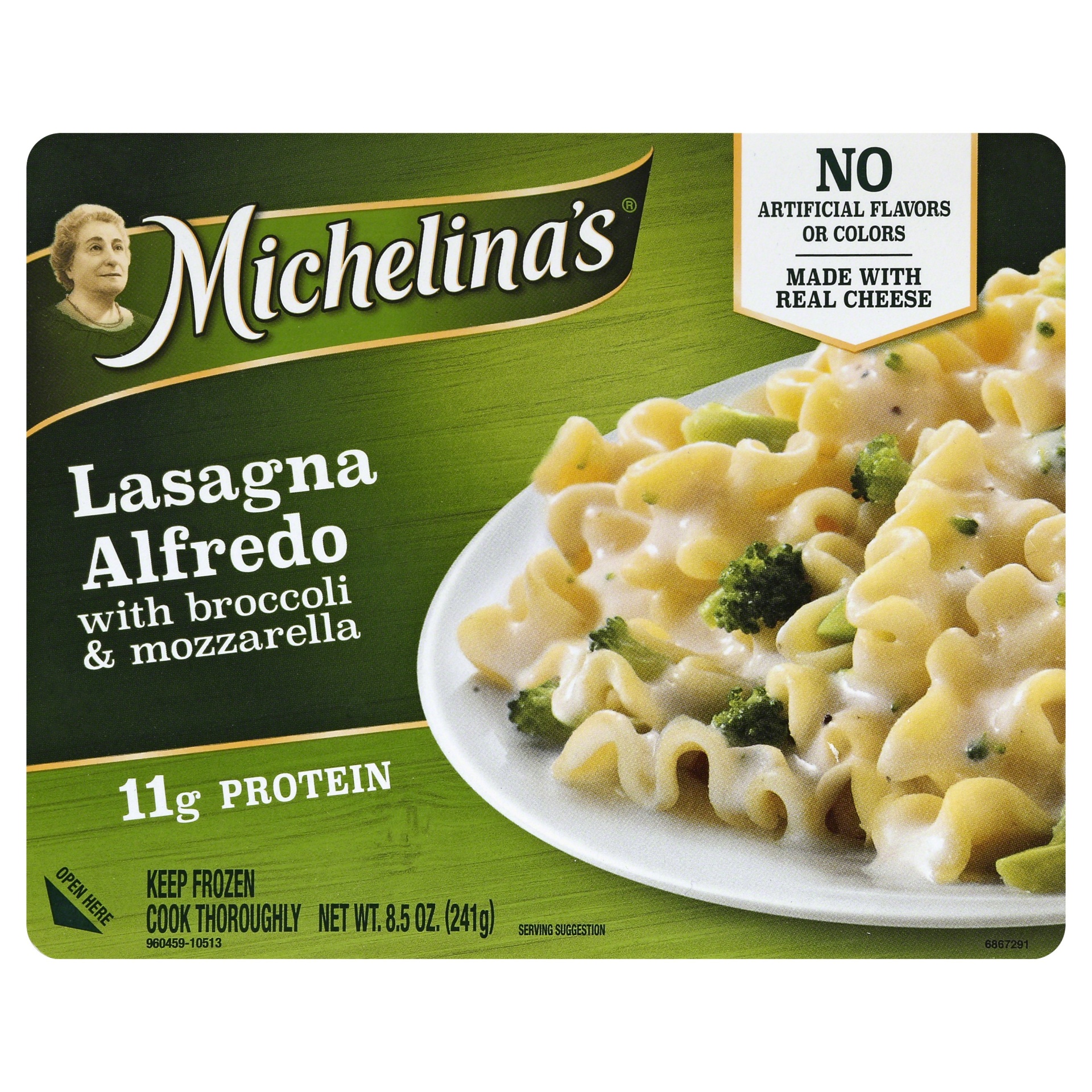 slide 1 of 1, Michelina's Lasagna Alfredo, 8.5 oz