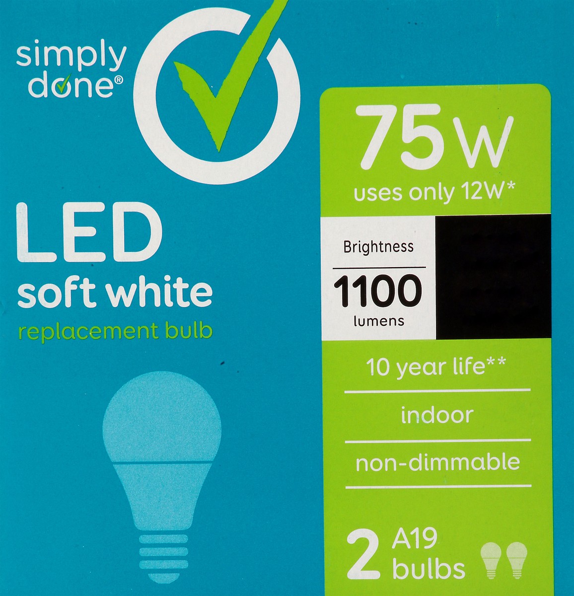slide 5 of 9, Simply Done Led 75 Watt Bulb, 2 ct
