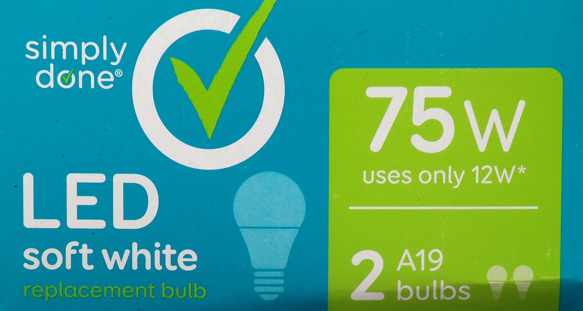 slide 3 of 9, Simply Done Led 75 Watt Bulb, 2 ct