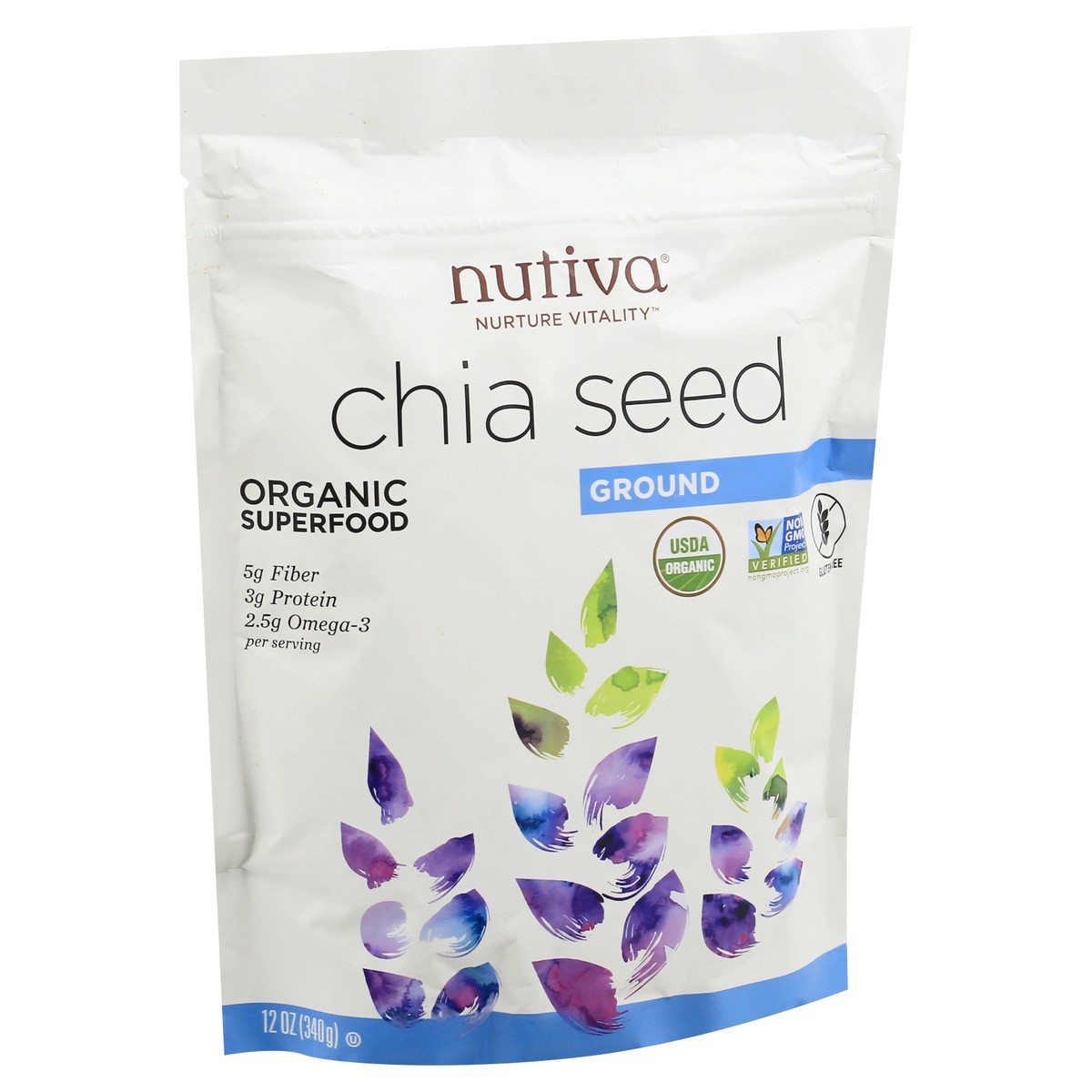 slide 2 of 9, Nutiva Milled Chia Seeds, 12 oz