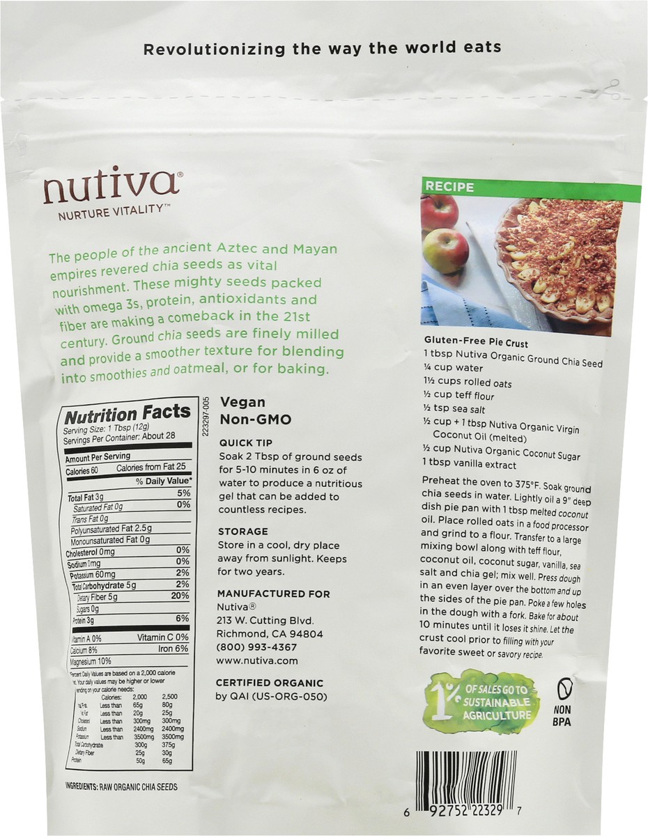 slide 3 of 9, Nutiva Milled Chia Seeds, 12 oz