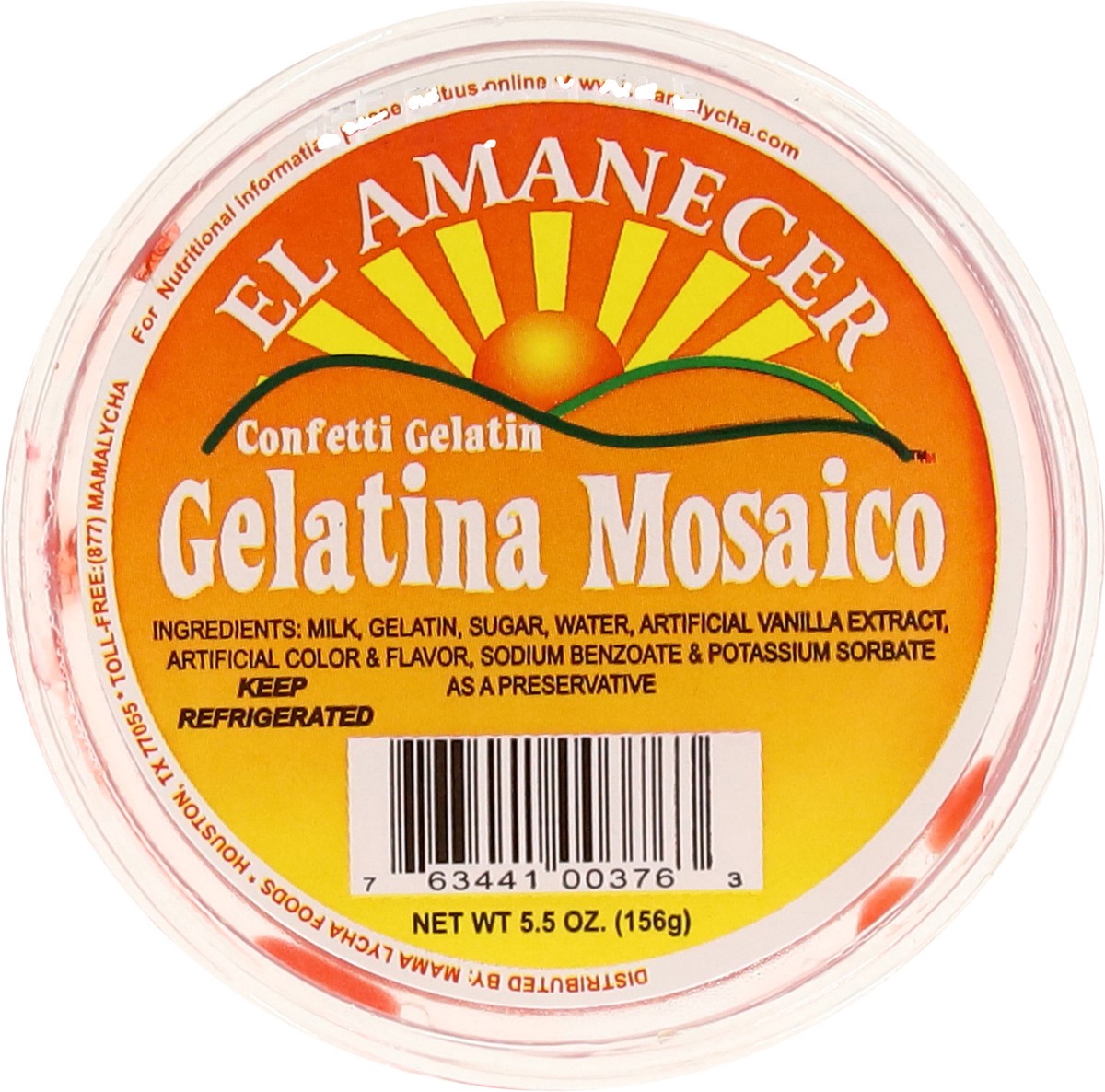 slide 8 of 12, El Amanecer Confetti Gelatin 5.5 oz, 5.5 oz