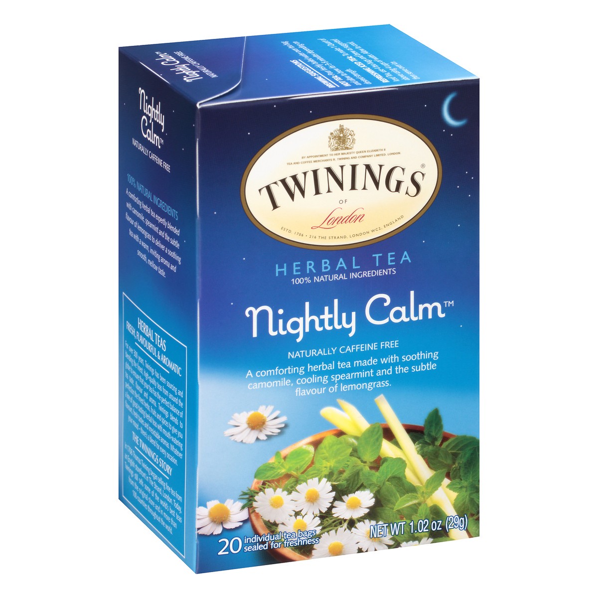 slide 9 of 9, Twiningss Herbal Tea, Nightly Calm, Tea Bags, 20 ct