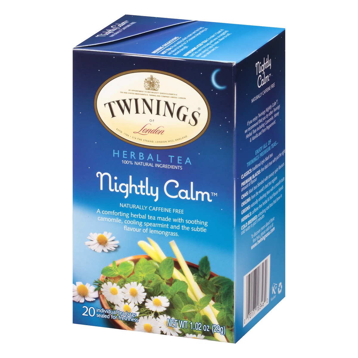 slide 5 of 9, Twiningss Herbal Tea, Nightly Calm, Tea Bags, 20 ct