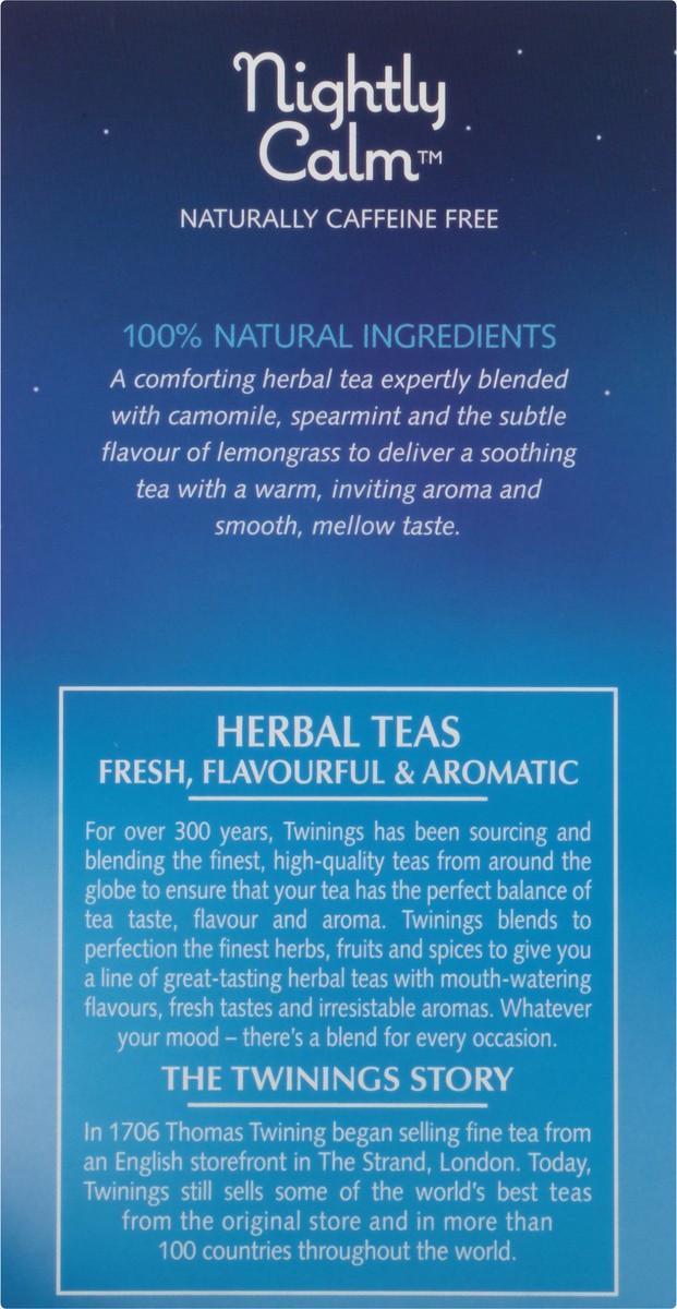 slide 6 of 9, Twiningss Herbal Tea, Nightly Calm, Tea Bags, 20 ct