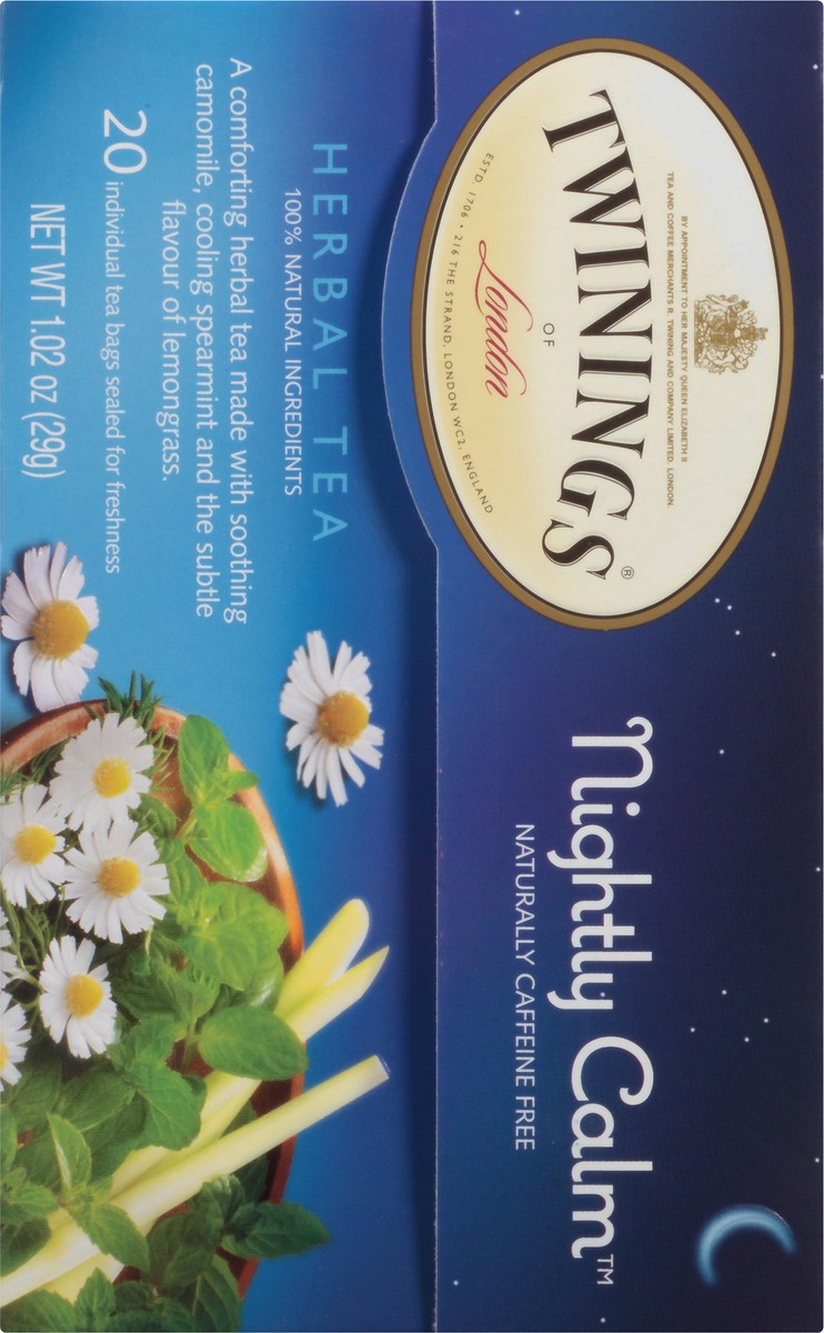 slide 8 of 9, Twiningss Herbal Tea, Nightly Calm, Tea Bags, 20 ct