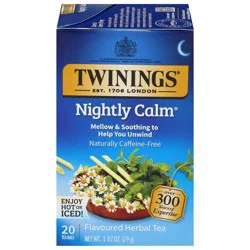 Twinings Caffeine-Free Nightly Calm Flavoured Herbal Tea 20 Tea Bags