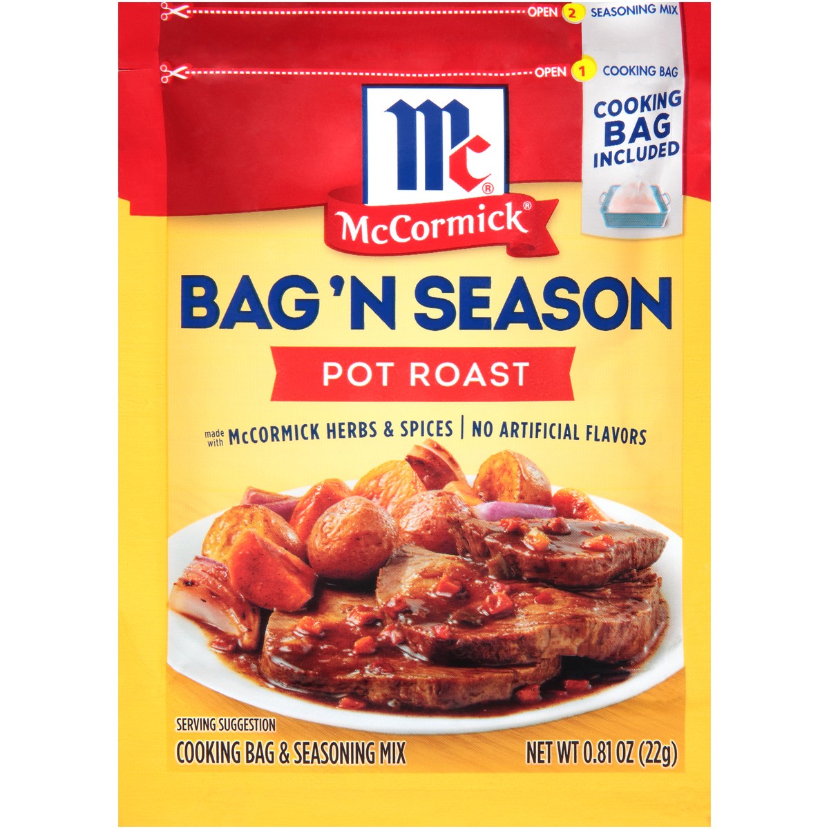 slide 6 of 7, McCormick Bag 'n Season Pot Roast Seasoning Mix, 0.81 oz