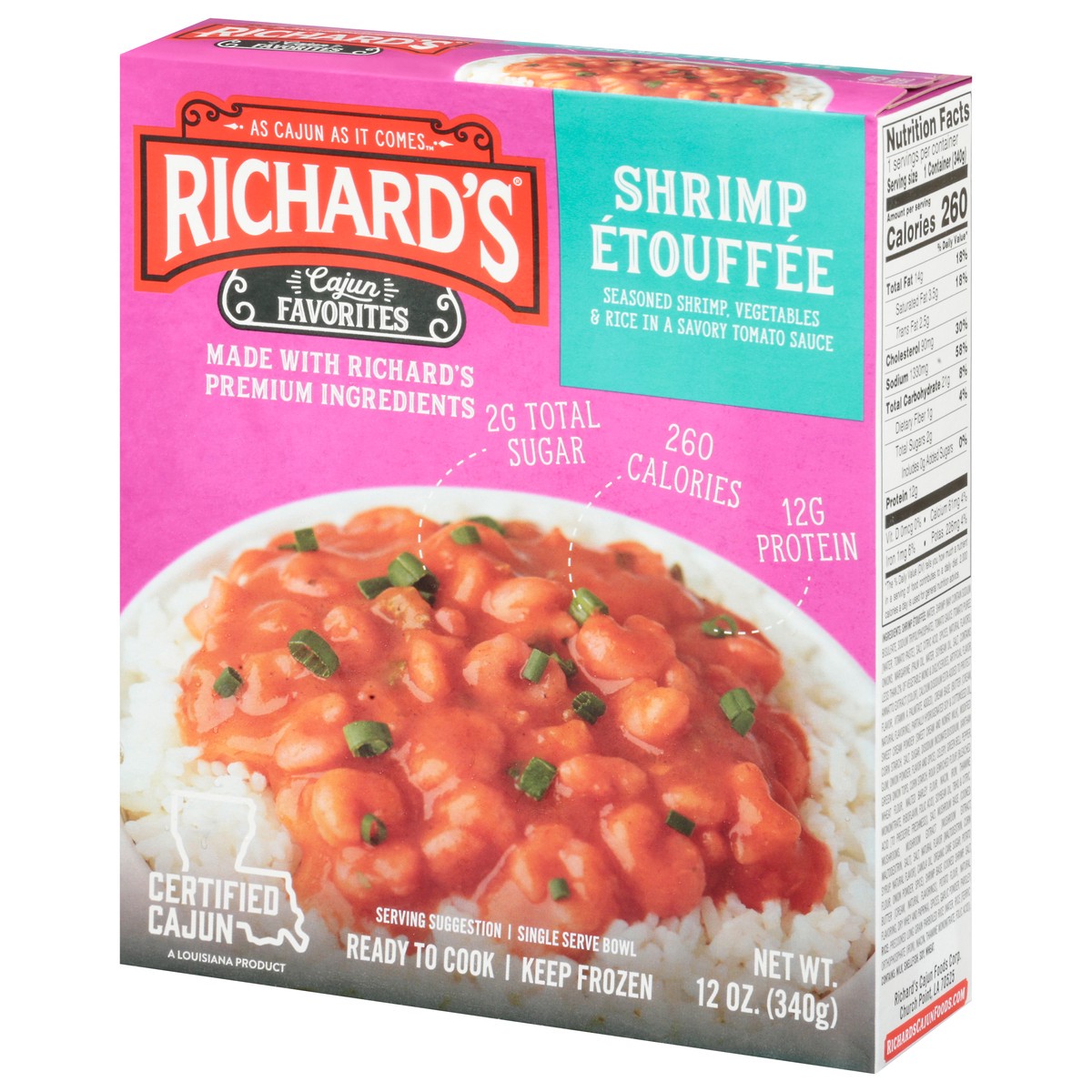 slide 5 of 14, Richard's Cajun Favorites Shrimp Etouffee 12 oz, 12 oz