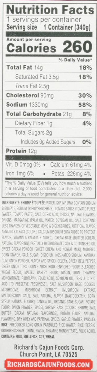 slide 2 of 14, Richard's Cajun Favorites Shrimp Etouffee 12 oz, 12 oz