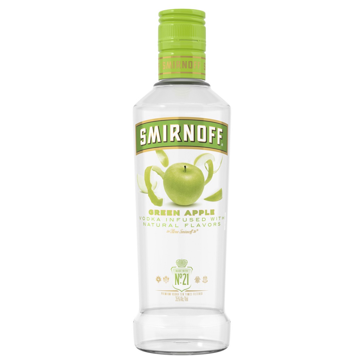 slide 1 of 3, Smirnoff Green Apple Vodka, 375 ml