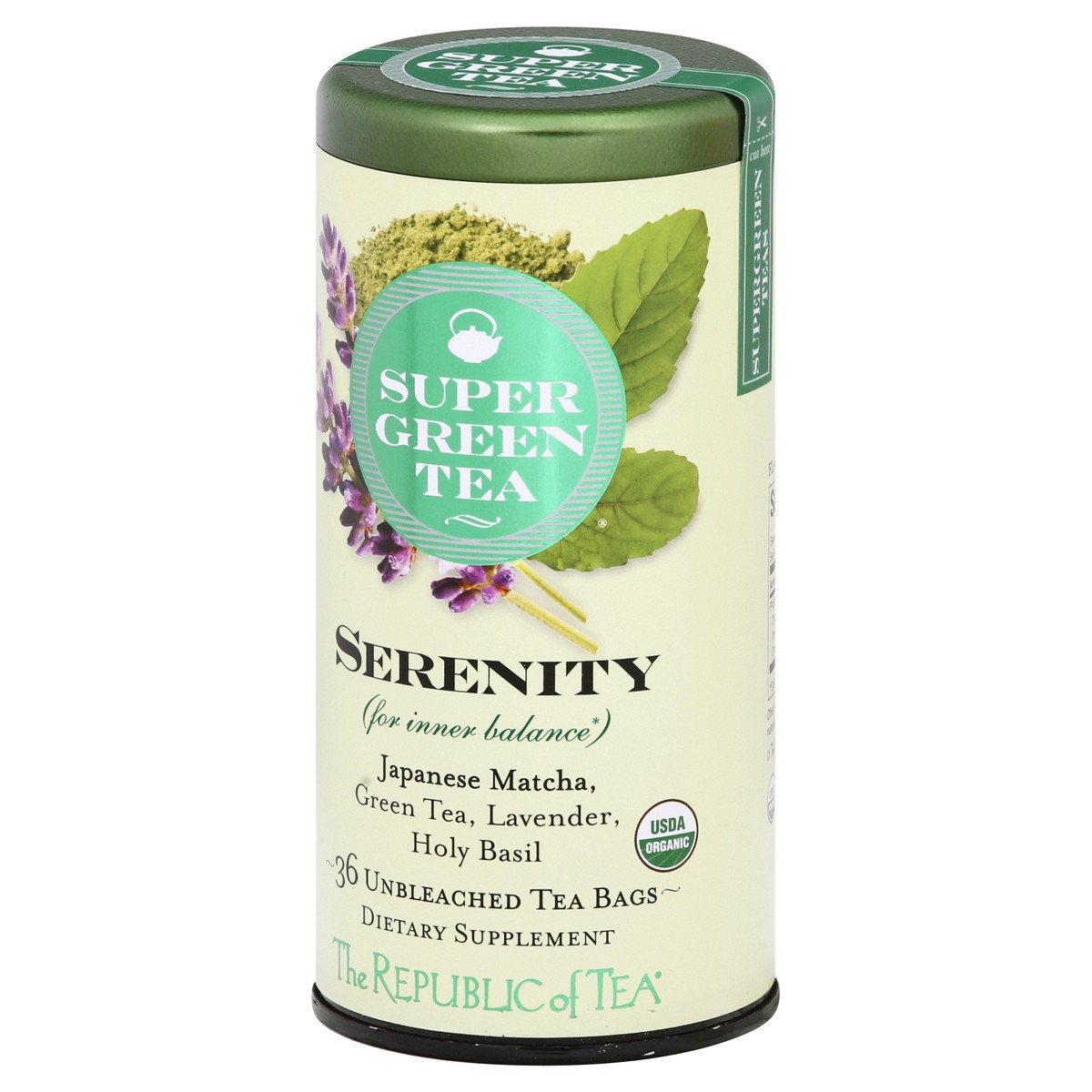 slide 9 of 9, The Republic of Tea Bags Serenity Super Green Tea - 36 ct, 36 ct