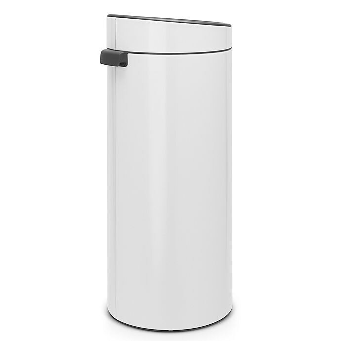 slide 1 of 4, Brabantia Touch Trash Can - White, 8 gal