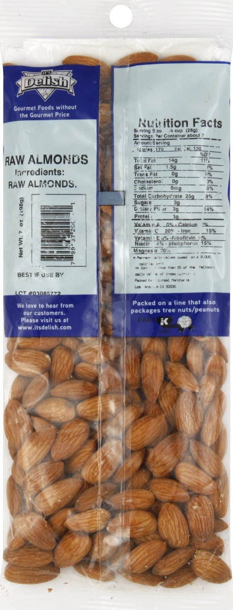 slide 4 of 4, It's Delish Almonds 7 oz, 7 oz