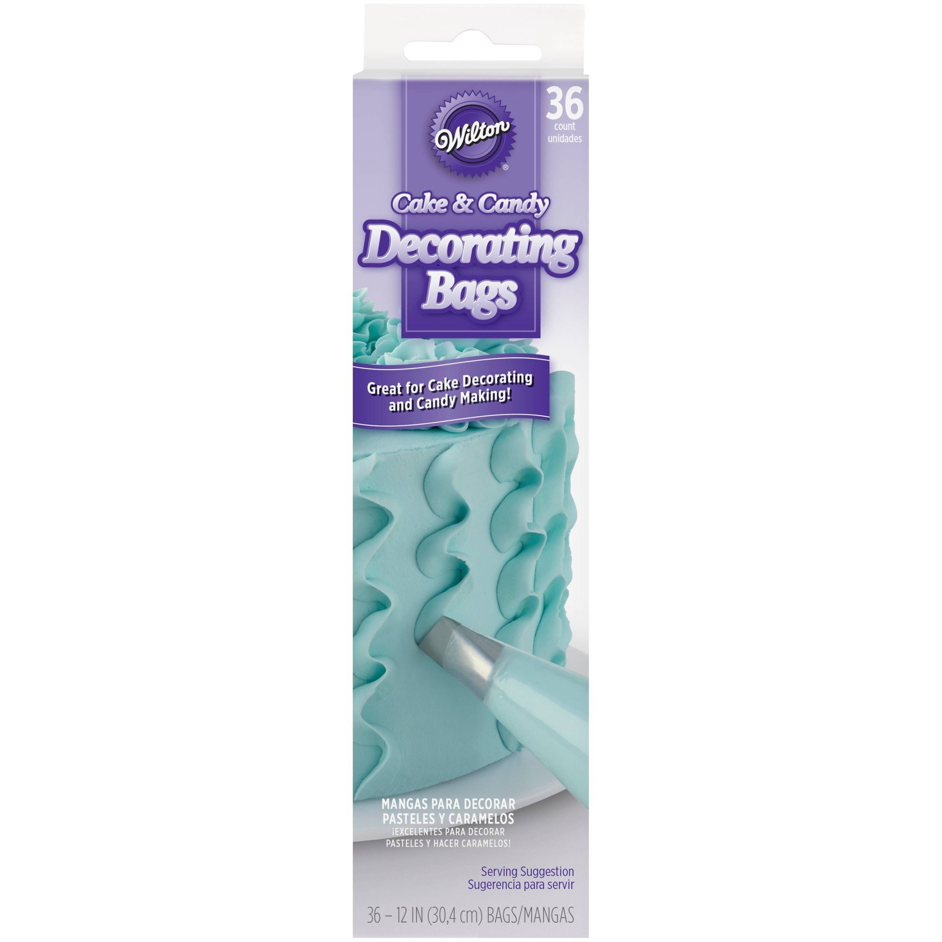 slide 1 of 3, Wilton 12'' Disposable Decorating Bags, 36 ct