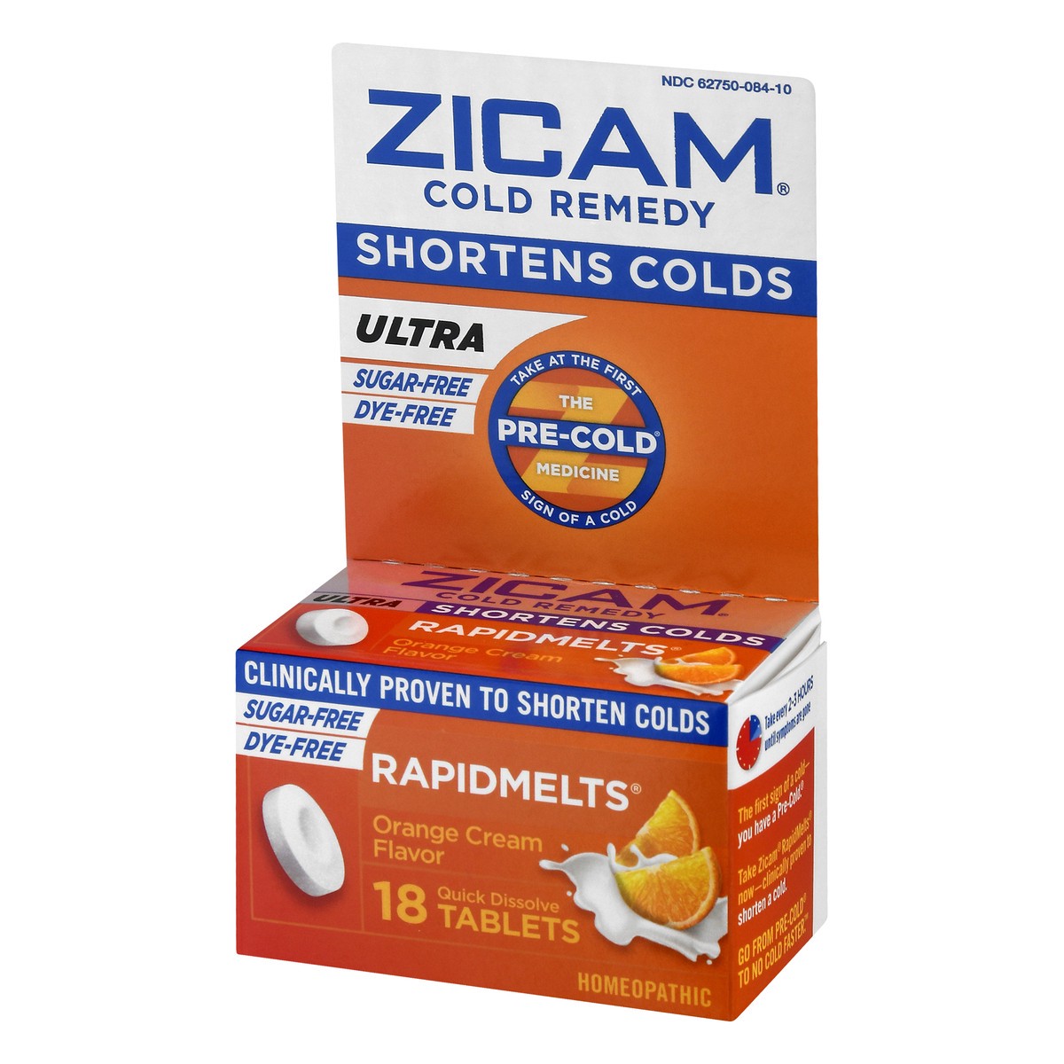 slide 6 of 12, Zicam Rapidmelts Ultra Quick Dissolve Tablets Orange Cream Cold Remedy 18 ea, 18 ct