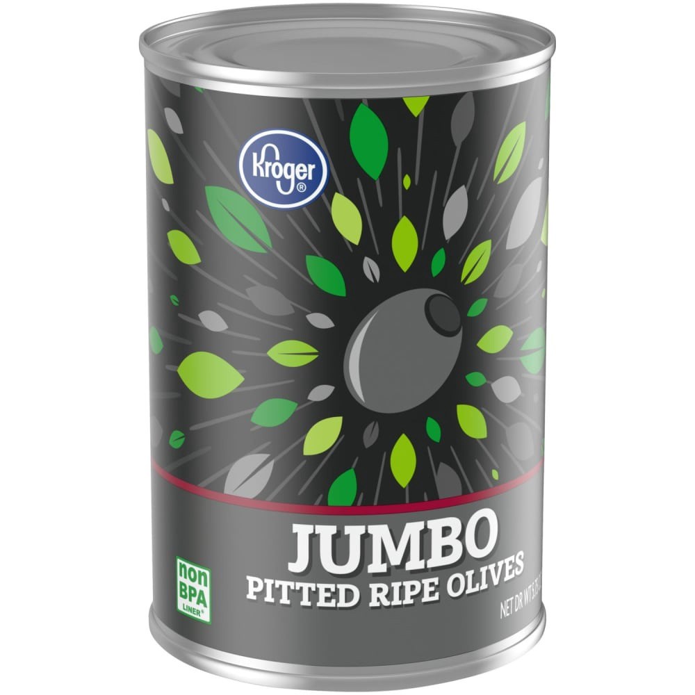 slide 5 of 5, Kroger Jumbo Pitted Ripe Olives, 5.75 oz