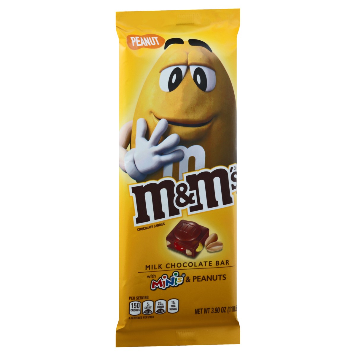 slide 5 of 9, M&M's MINIS & Peanut Chocolate Candy Bars, 4 oz, 3.9 oz