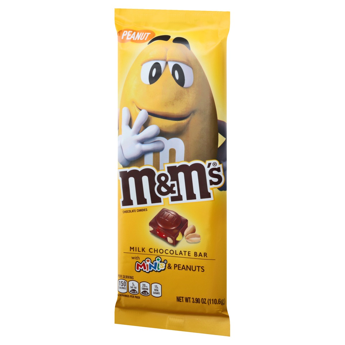 slide 6 of 9, M&M's MINIS & Peanut Chocolate Candy Bars, 4 oz, 3.9 oz