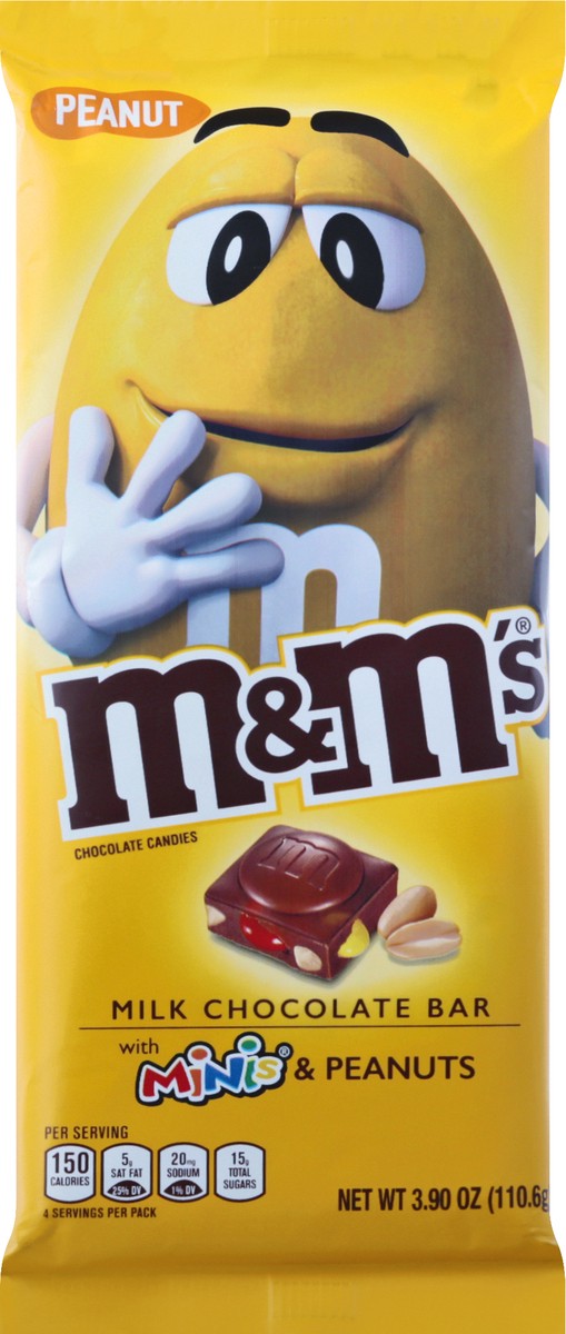 slide 2 of 9, M&M's MINIS & Peanut Chocolate Candy Bars, 4 oz, 3.9 oz