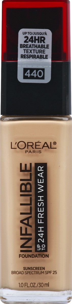 slide 1 of 8, L'Oréal Infallible 24-Hour Fresh Wear Lightweight Foundation - Natural Rose, 1 oz