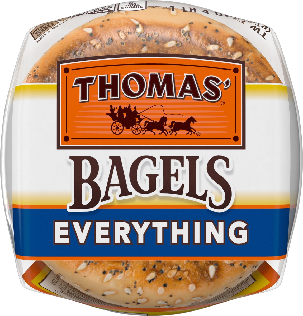 slide 4 of 6, Thomas' Everything Pre-Sliced Bagels, 6 ct