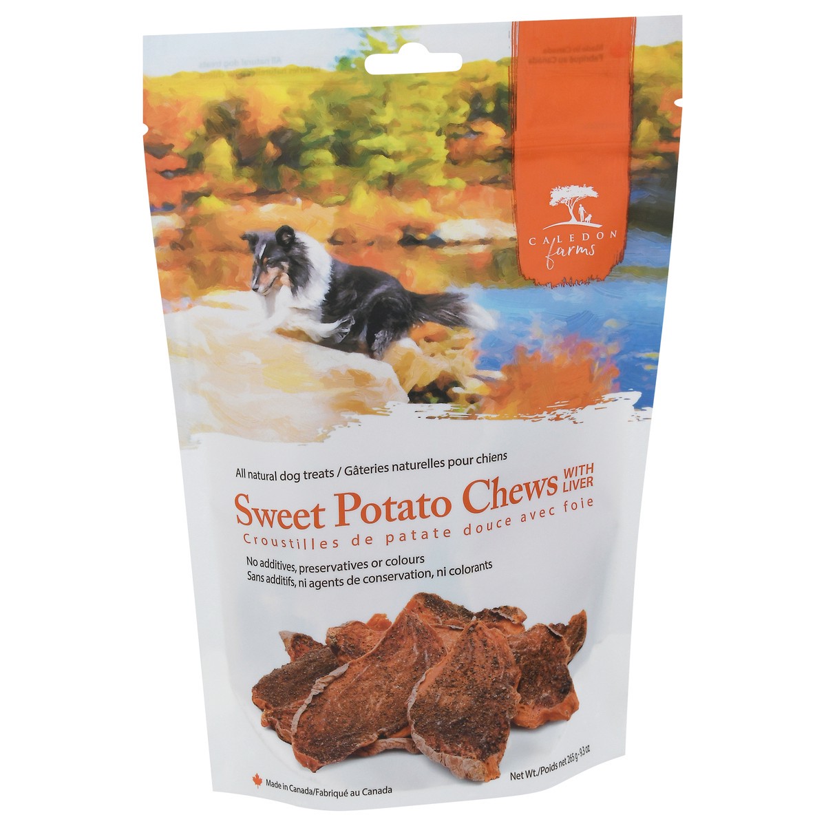 slide 8 of 9, Caledon Farms Sweet Potato Chews with Liver Dog Treats 9.3 oz, 9.3 oz