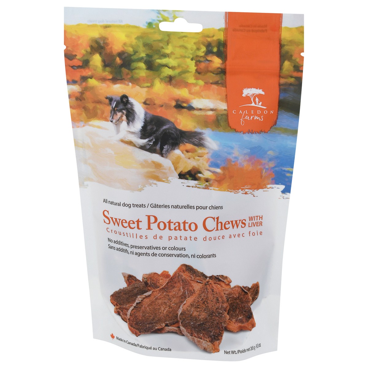 slide 7 of 9, Caledon Farms Sweet Potato Chews with Liver Dog Treats 9.3 oz, 9.3 oz