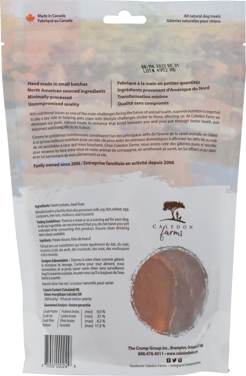 slide 3 of 9, Caledon Farms Sweet Potato Chews with Liver Dog Treats 9.3 oz, 9.3 oz
