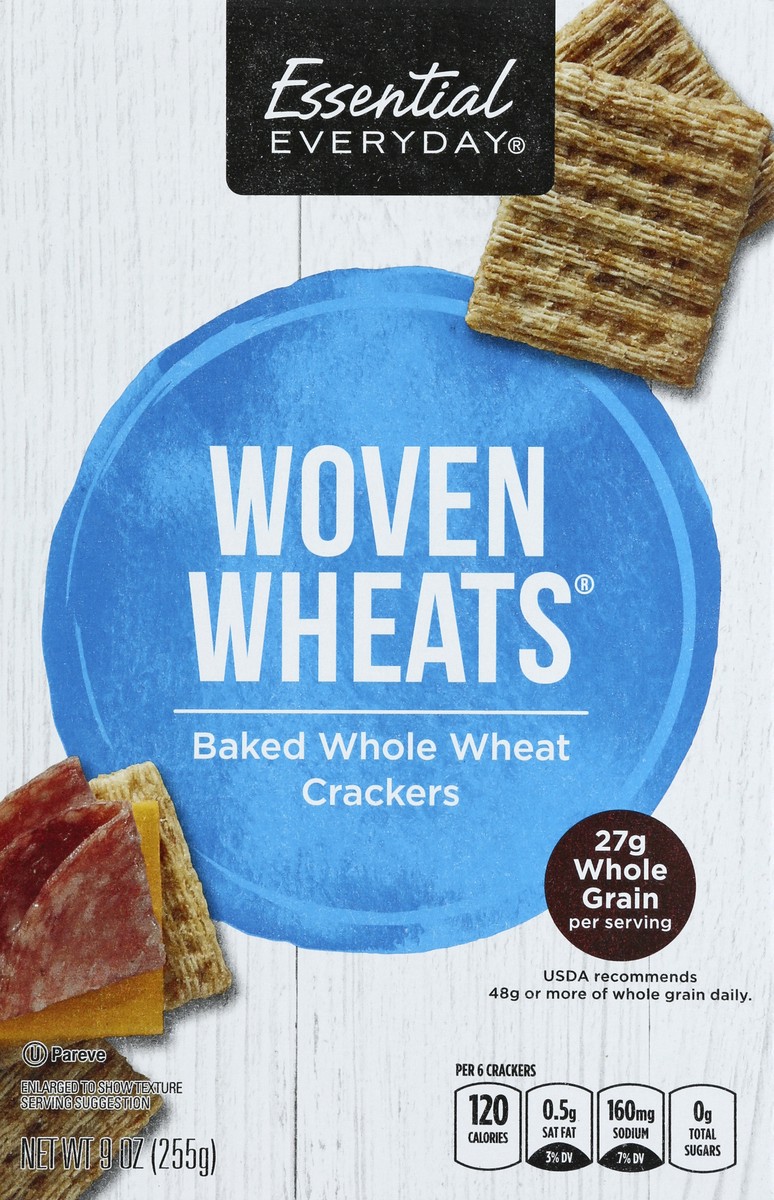slide 5 of 6, Essential Everyday Crackers, Woven Wheats, 9 oz