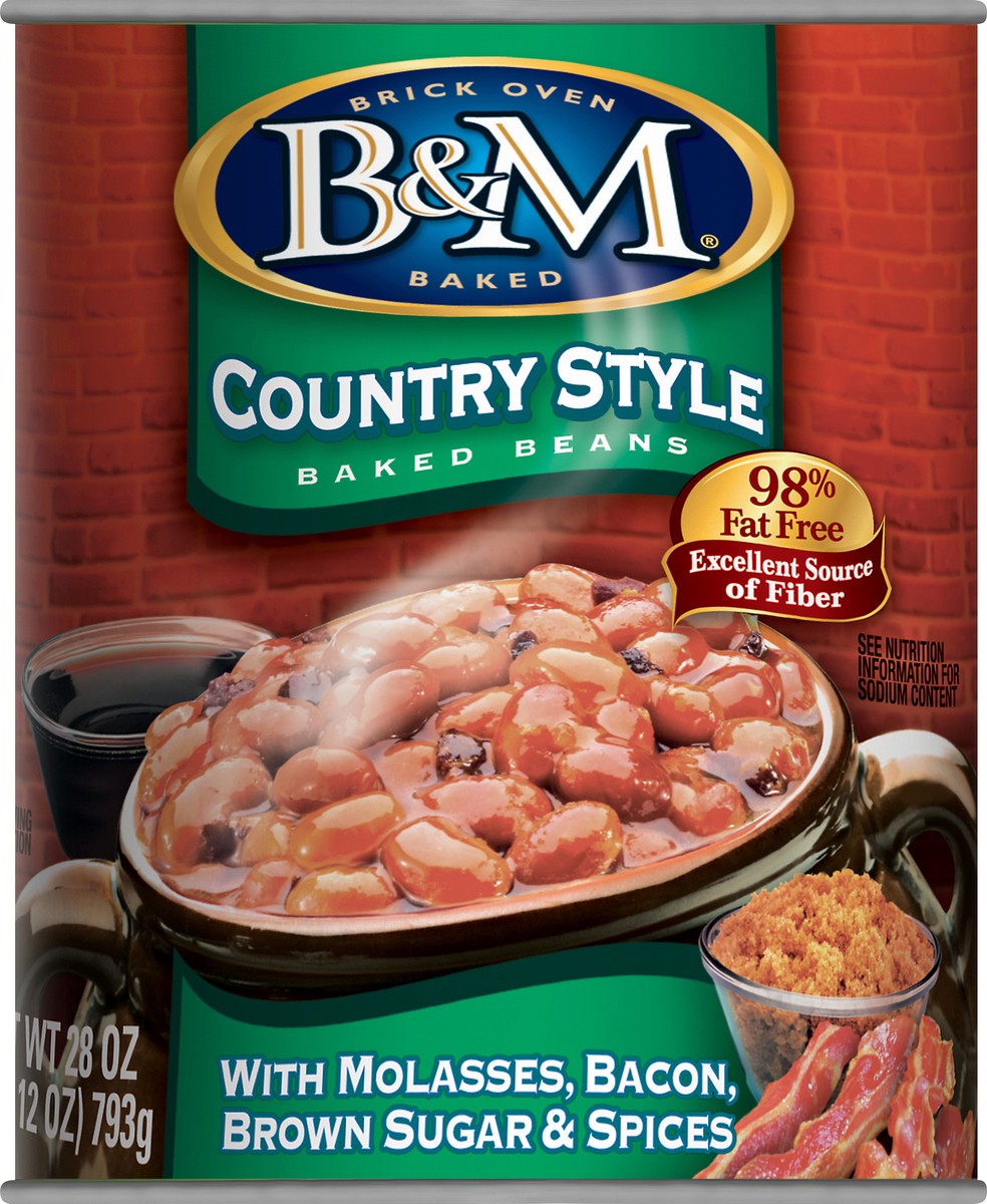 slide 5 of 7, B&M Country Style Baked Beans 28 oz, 28 oz