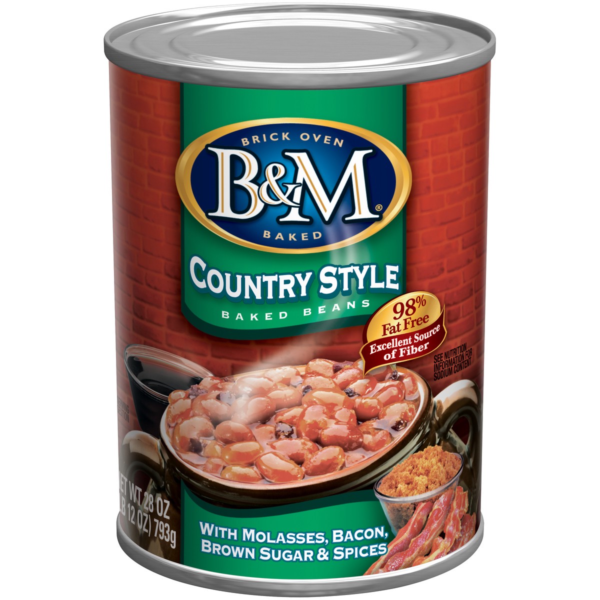 slide 1 of 7, B&M Country Style Baked Beans 28 oz, 28 oz