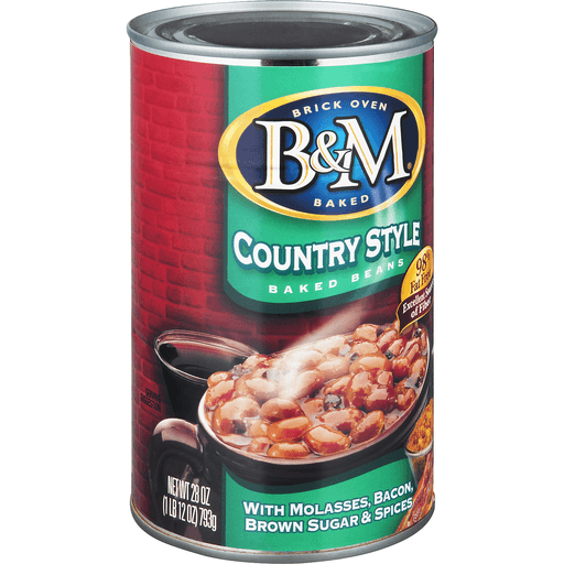 slide 1 of 8, B&M Country Style Beans, 28 oz