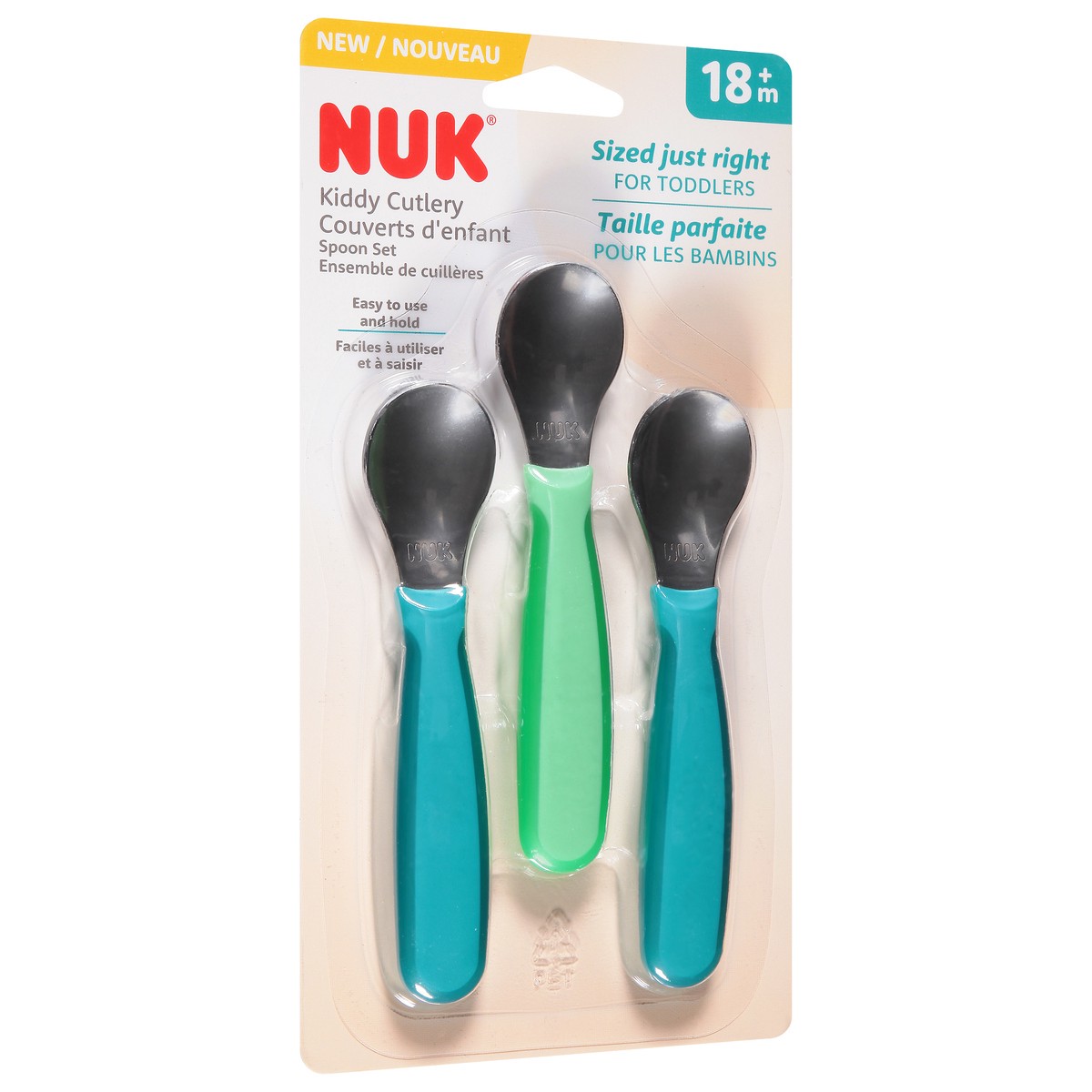 slide 7 of 12, NUK Kiddy Cutlery Spoon Set 1 ea, 3 ct