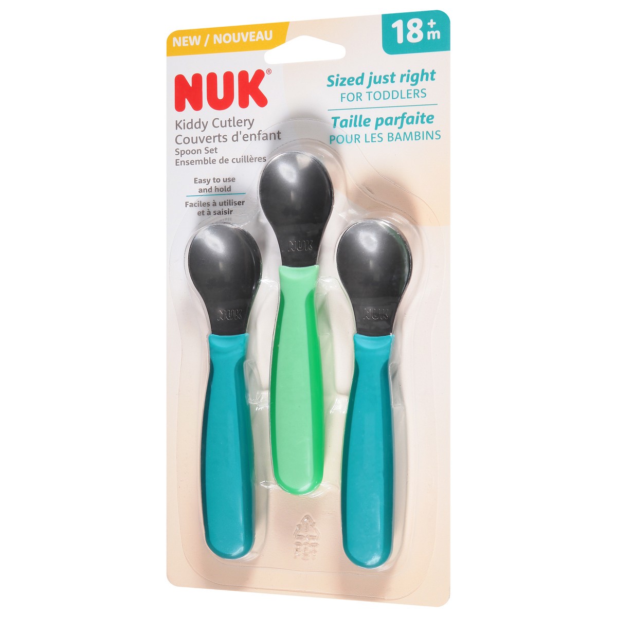 slide 3 of 12, NUK Kiddy Cutlery Spoon Set 1 ea, 3 ct