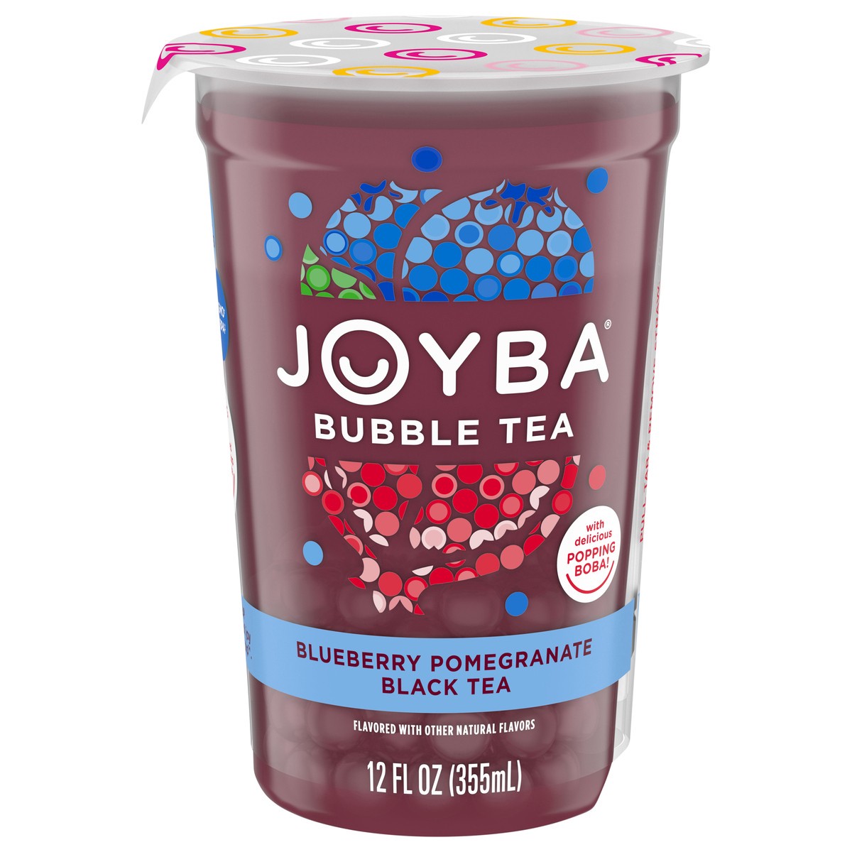 slide 1 of 7, JOYBA Blueberry Pomegranate Black Tea Bubble Tea, 12 fl oz Cup, 12 fl oz