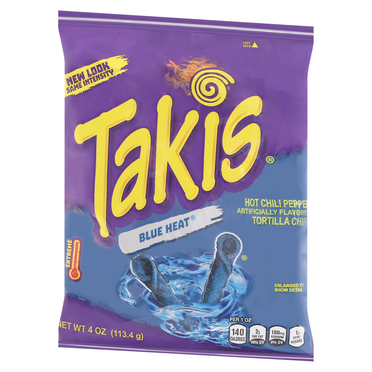 slide 9 of 9, Takis Blue Heat Hot Chili Pepper Tortilla Chips 4 oz, 4 oz