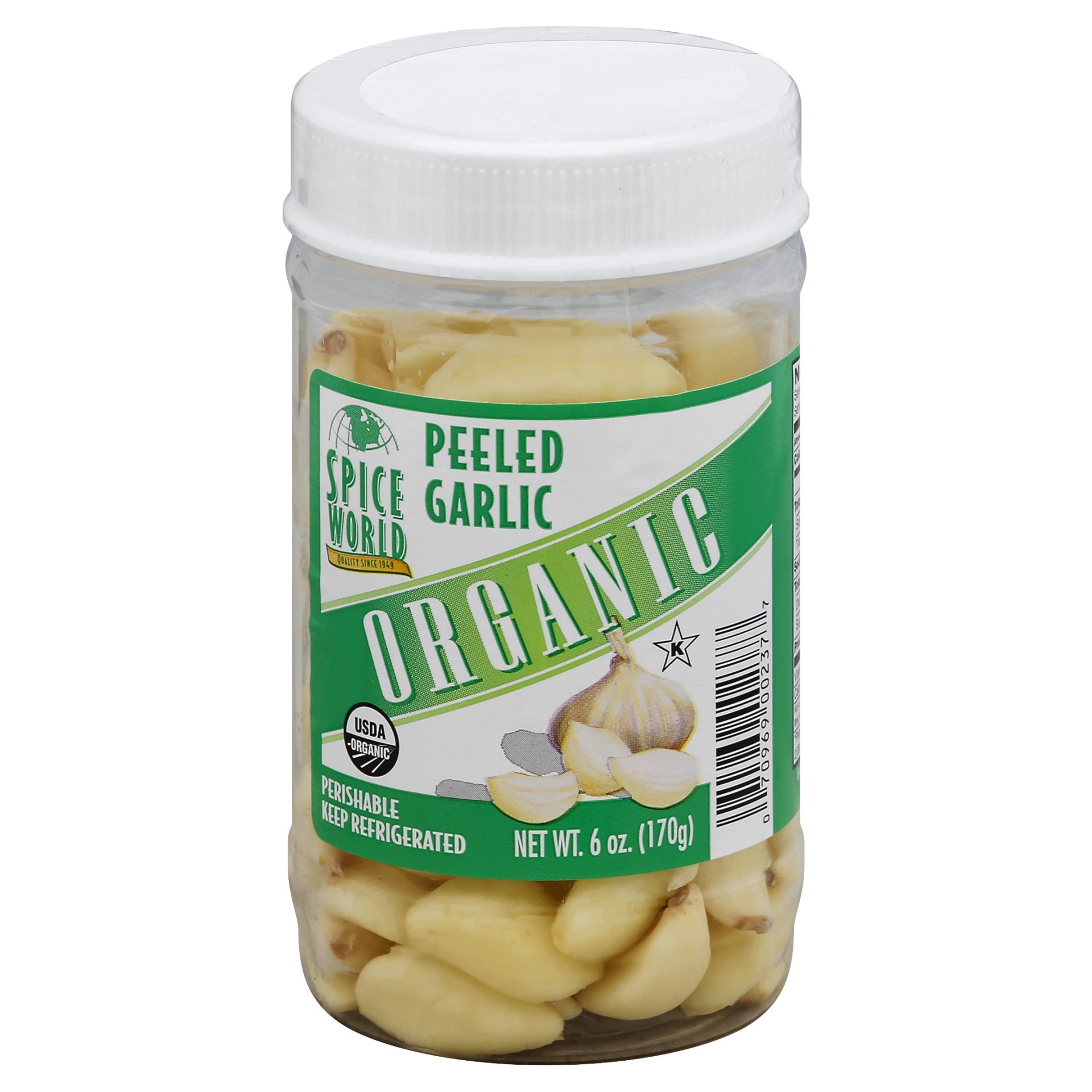slide 1 of 2, Spice World Organic Peeled Garlic, 6 oz