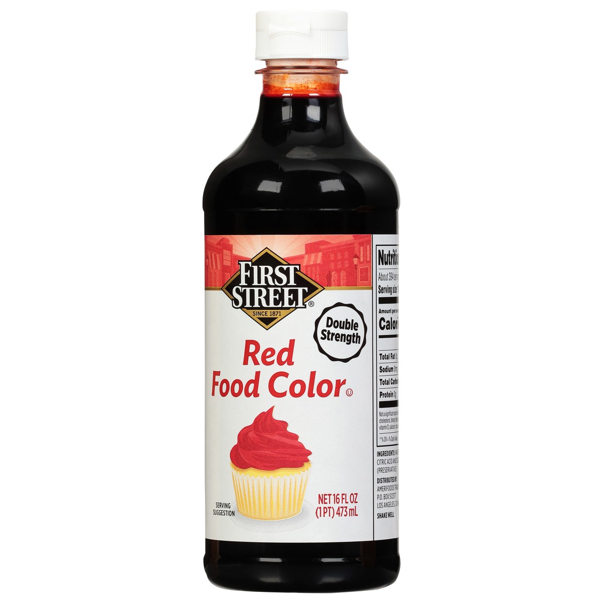 slide 11 of 13, Cb02 First Street Food Color Red Double Strength, 16 oz